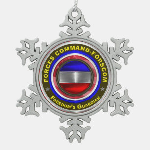 Streitkräfte Kommando-FORSCOM-Sake Schneeflocken Zinn-Ornament