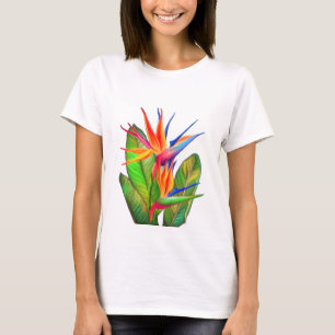 Strelitzia Bird of Paradise Blume T - Shirt