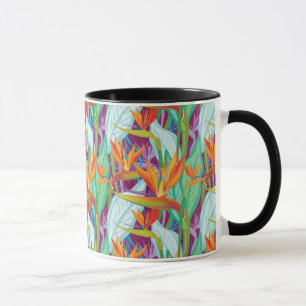 Strelitzia-Muster Tasse
