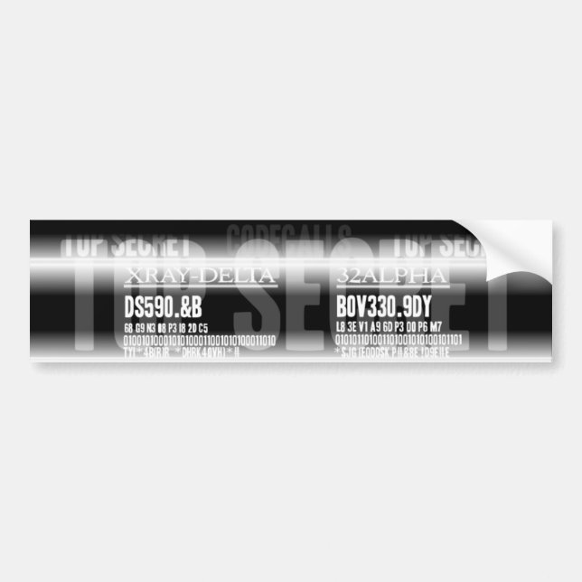 Streng geheim autoaufkleber (Vorne)