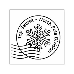 Streng Geheim   North Pole Division Holzstempel Permastempel