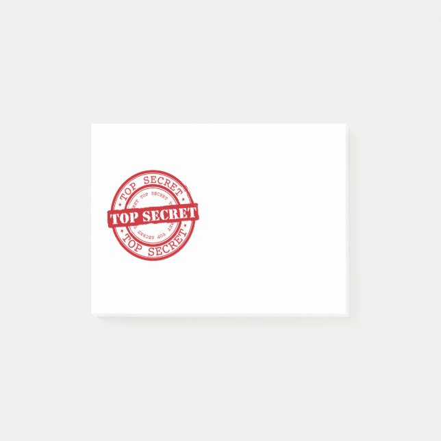 Streng geheim post-it klebezettel (Vorderseite)