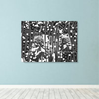 Streng schwarz-weiß DUO gearbeitete Canvas Print