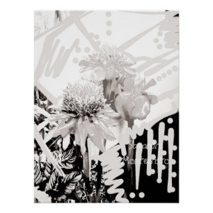 Streng Schwarz & Weiß Wonder TRIO Glossy Poster