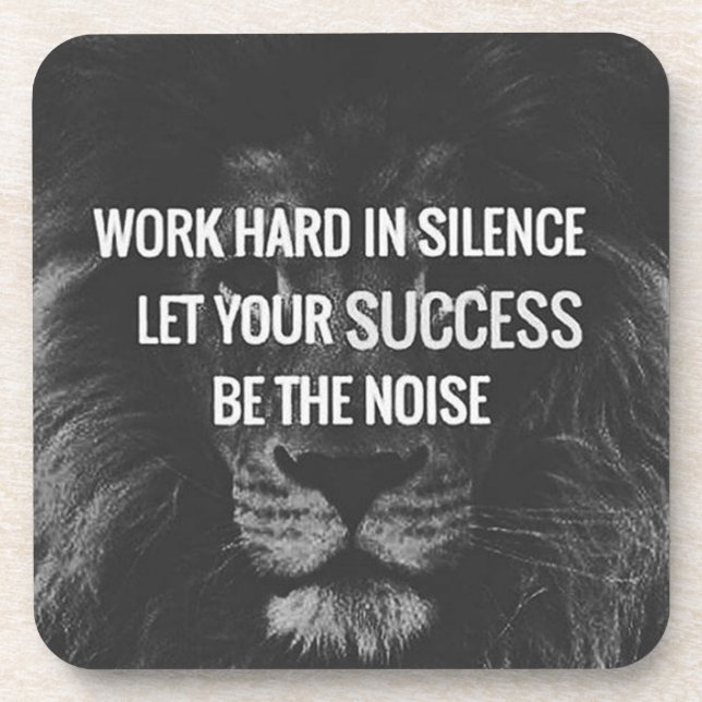 Strenge Arbeit - Motivierend Untersetzer (Vorderseite)