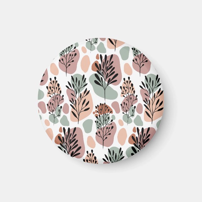 Strenge Blätter und Bio Formen Magnet (Vorne)