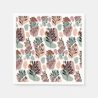 Strenge Blätter und Bio Formen Serviette