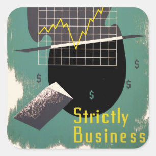 Strenge Geschäfte Quadratischer Aufkleber