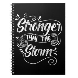 Strenger als der Sturm, Motivierend Typografie Notizblock