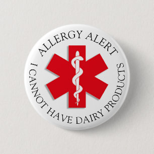 Strenger MOLKEREIallergie-Alarm-Knopf Button
