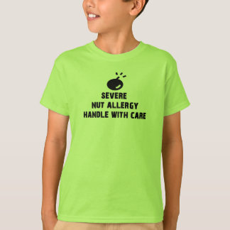 Strenger Nuss-Allergie-Alarm-T - Shirt für Kinder