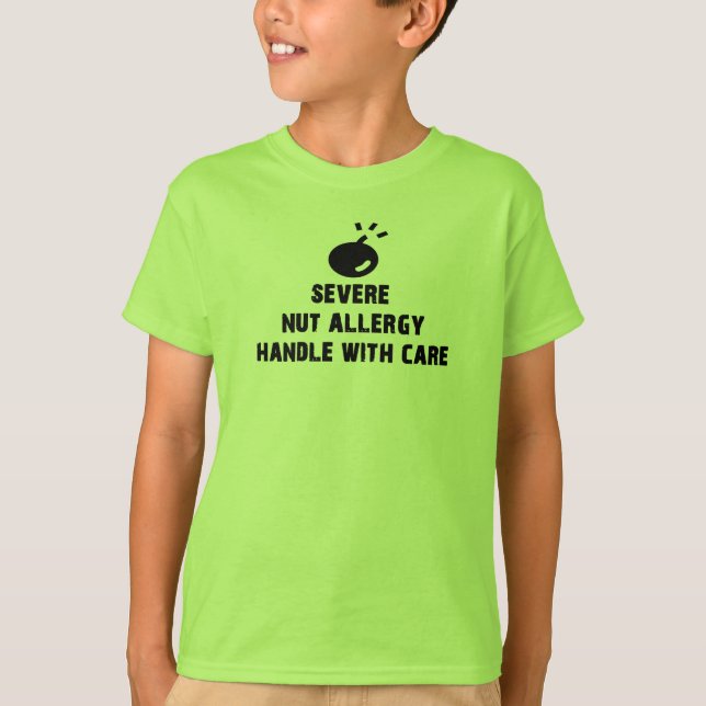 Strenger Nuss-Allergie-Alarm-T - Shirt für Kinder (Vorderseite)