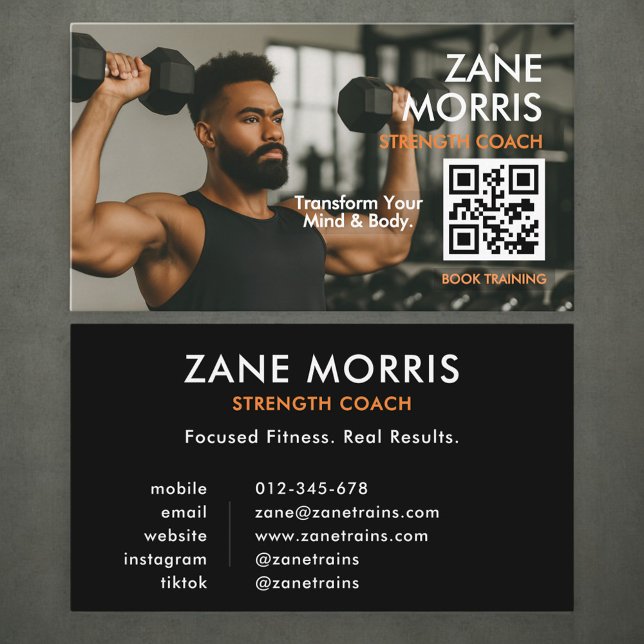 Strength Coach Photo QR Code Visitenkarte (Von Creator hochgeladen)