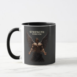 Strength Forever Dark Angel Design – Motivational  Tasse