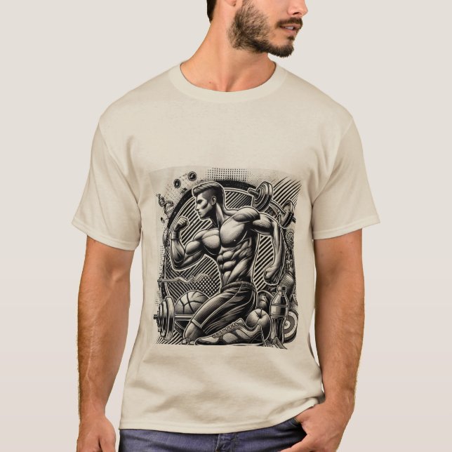 Strength Mode: Athletic Energy Design T-Shirt (Vorderseite)