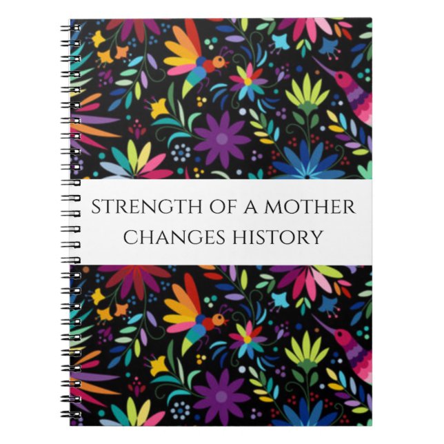 "Strength of a Mother" - Journal/Notebook Notizblock (Vorderseite)