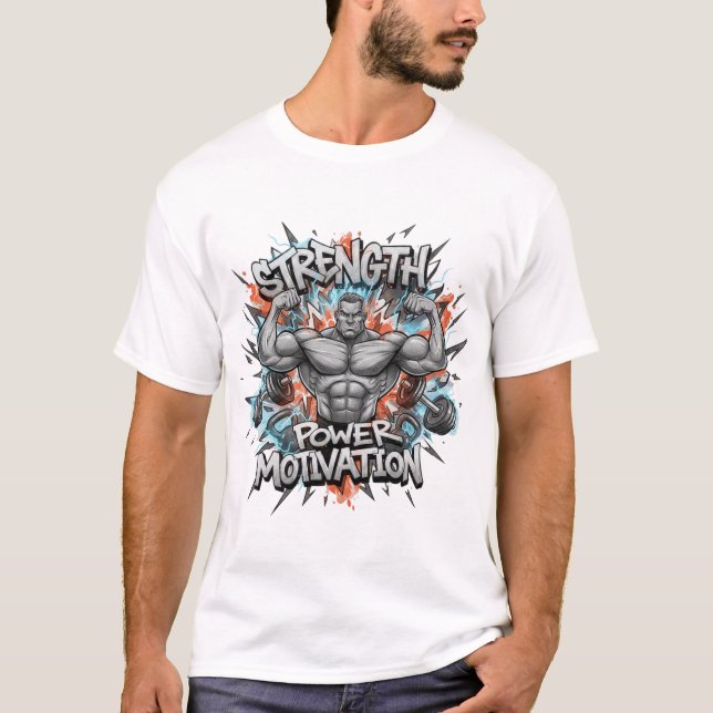 Strength Power Motivation Fitness Tee (Vorderseite)