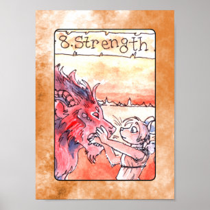 Strength Tarot Card Poster