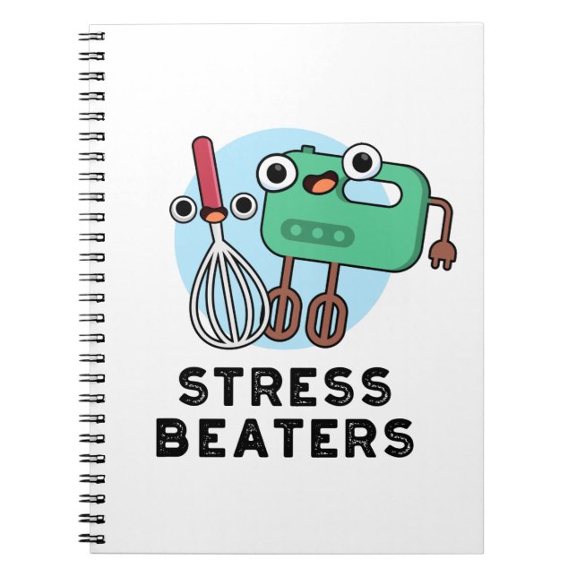 Stress Beaters Funny Baking Whisk Pub Notizblock (Vorderseite)