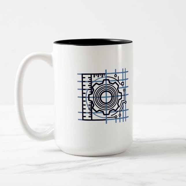 Stress → Dehnung → Kaffee | Mechaniker Tasse (Links)