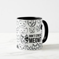 Stress dich nicht, bis ich meine Kaffee-Funny Cat 