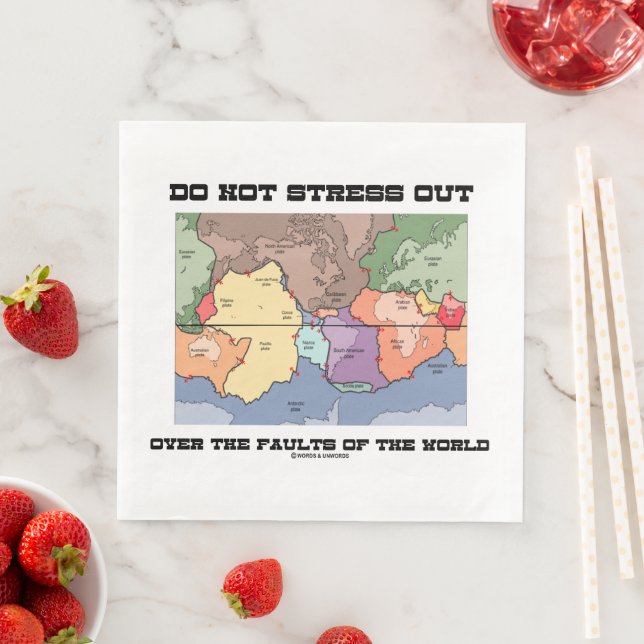 Stress dich nicht über die Fehler der Welt aus Serviette (Beispiel)