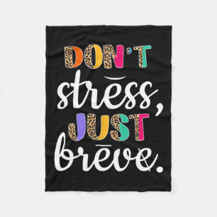 Stress Just Breve Dyslexie-Bewusstsein Neurodivers Fleecedecke