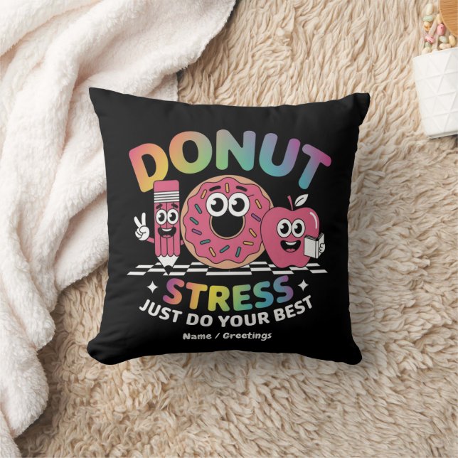 Stress löschen macht einfach Ihr bestes Shirt am T Kissen (Decke)