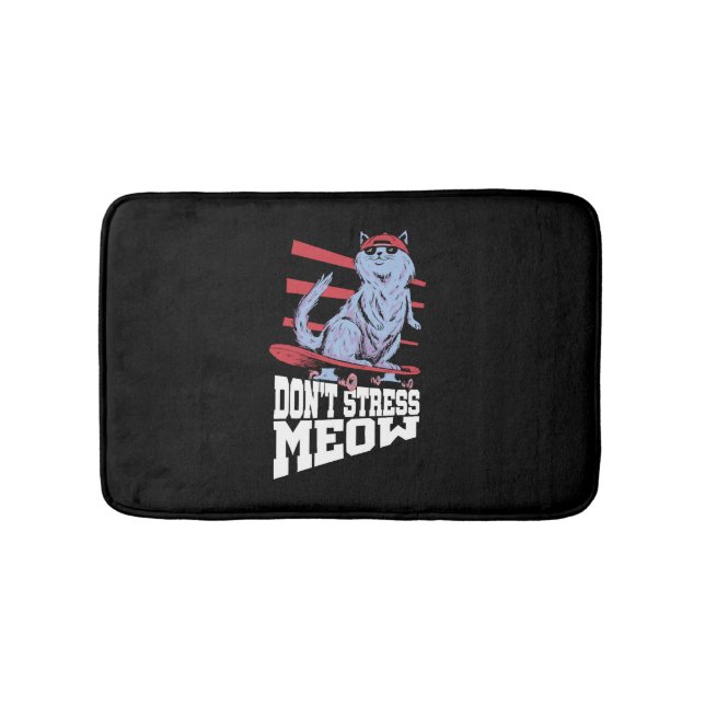 Stress Meow Stress Awareness Month Badematte (Vorderseite)