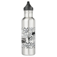 Stress Meowt Funny Cat Aluminium Wasserflasche