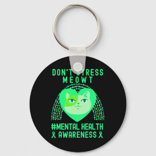 Stress Meowt Mental Health Awareness Rainbow Schlüsselanhänger