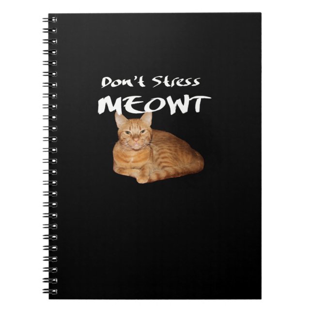 Stress Meowt nicht - Orange Cat Stress Me out Notizblock (Vorderseite)