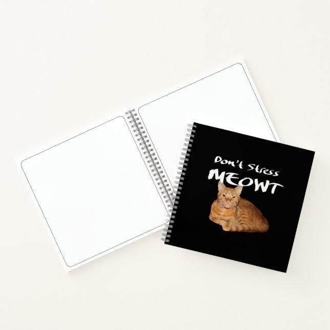 Stress Meowt nicht - Orange Cat Stress Me out Notizbuch (Innenseite)