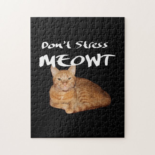 Stress Meowt nicht - Orange Cat Stress Me out Puzzle (Vertikal)