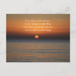 Stress on Tomorrow Motivierend Postcard Postkarte