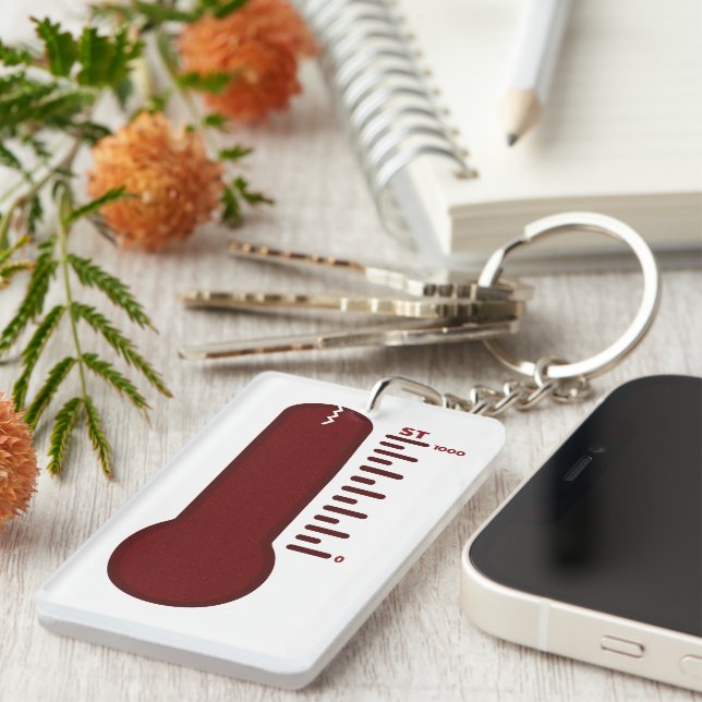 Stress Thermometer Keychain Schlüsselanhänger (Vorderseite rechts)