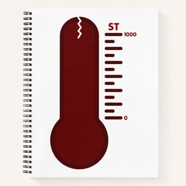 Stress-Thermometer-Spiralblock Notizbuch (Vorderseite)
