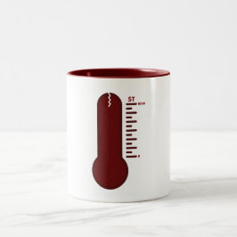 Stress-Thermometer-Tasse Zweifarbige Tasse