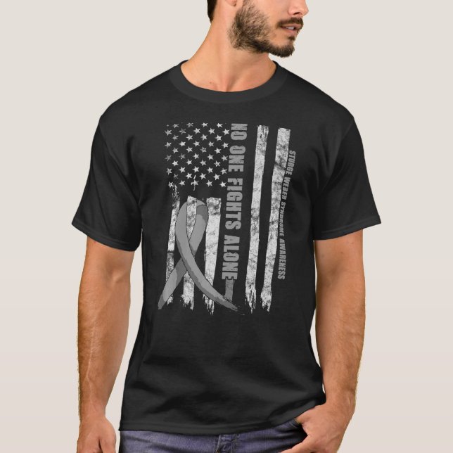 Stress Weber Syndrome Awareness Usa American Flag T-Shirt (Vorderseite)