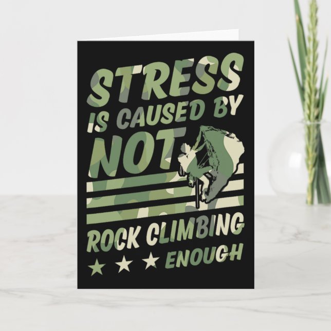Stress wird durch zu wenig Bouldertraining verursa Karte (Vorderseite)