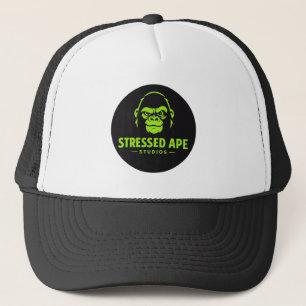 Stressed Ape Studios Grünes Logo Truckerkappe