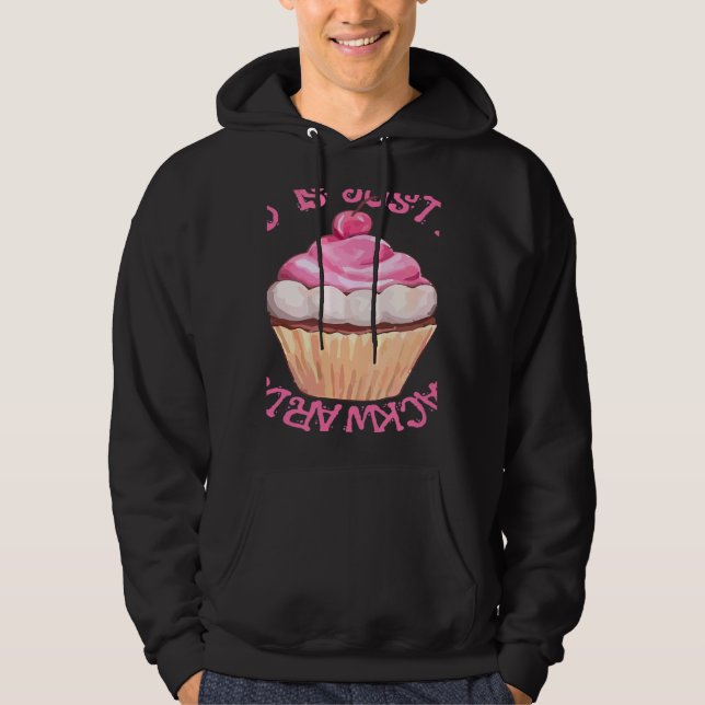 Stressed Is Just Desserts Backwards  Cupcake Hoodie (Vorderseite)