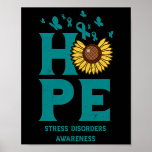 Stresserkrankungen Aquamarine Hoffnung Vintage Son Poster