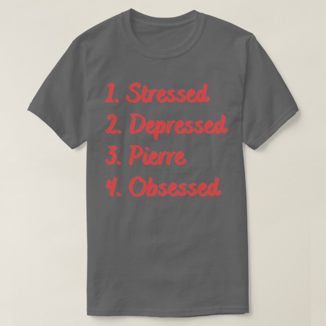Stressgebeugter Pierre T-Shirt (Design vorne)