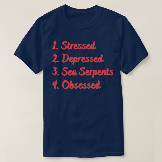 Stressgebeutelte Meeresschlangen T-Shirt (Design vorne)