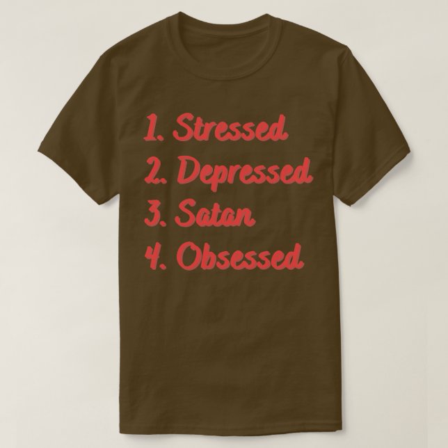Stressgebeutelter Satan T-Shirt (Design vorne)