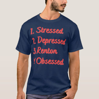 Stressgedämpfte Vermietung besessen T-Shirt