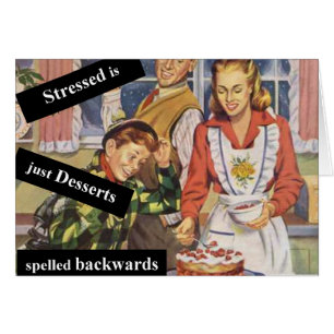 Stressgepresste Desserts werden rückwärts geschrie