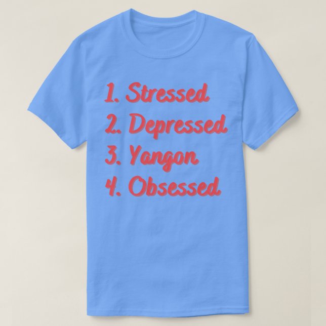 Stressgepresste Yangon T-Shirt (Design vorne)