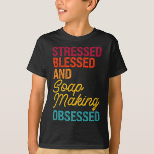 Stressgesegnet und seifenartig, obsegnet Retro Di T-Shirt